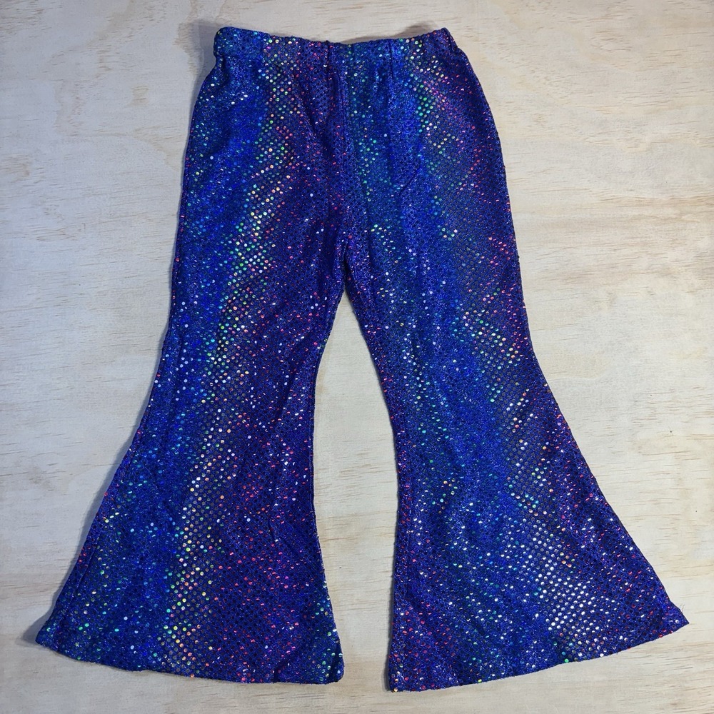 Royal Blue Pants with Multi Color Sequins Size M Disney Store Costume Pants